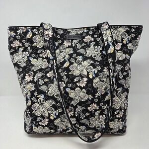 Vera Bradley Multi-Compartment Iconic Glenna Satchel Holland Garden Leather Tag